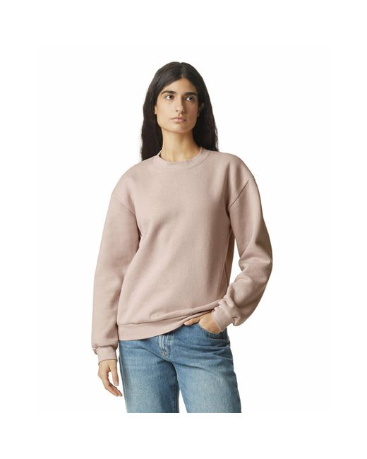 American Apparel Pink Reflex Fleece Crewneck Sweatshirt