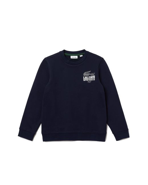 Lacoste Blue Long Sleeve Multi-logo Crewneck Sweatshirt