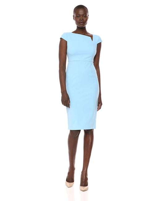 Blue sheath dress hot sale