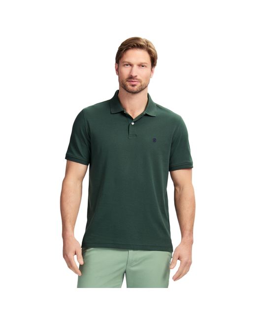 Izod Green Short Sleeve Interlock Polo Shirt for men