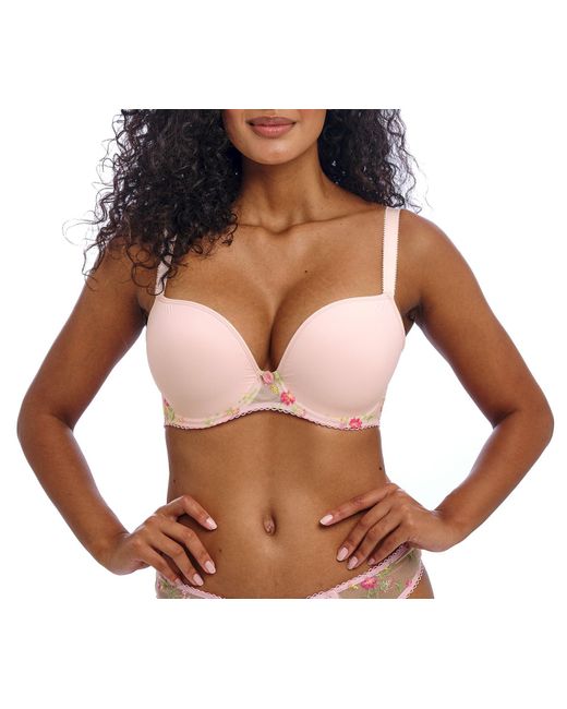 Freya Multicolor Love Crush Underwire Molded Plunge T-shirt Bra Pink Champagne