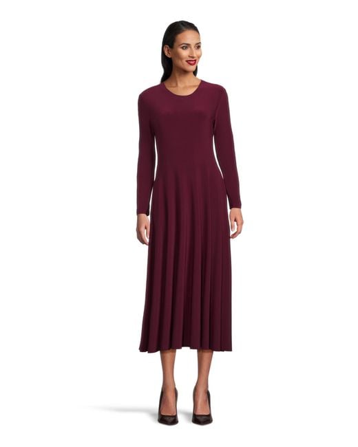 Norma Kamali Long Sleeve Flared Dress
