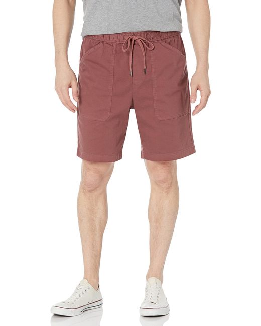 Vince Red Canvas Garment Dye Short for men