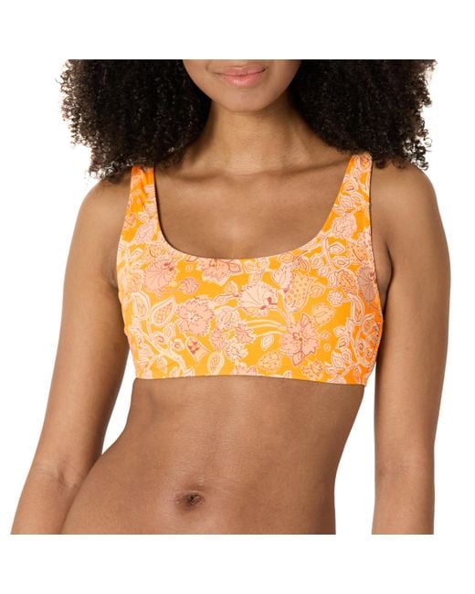 Top Corto da Mare con Scollo Rotondo Donna di Amazon Essentials in Orange