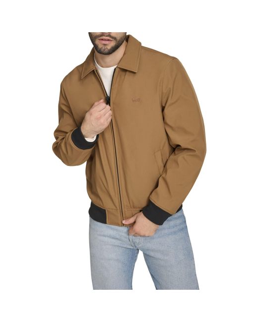 Levi's Mens Softshell Varsity Bomber Jacket Black Levi's Men's