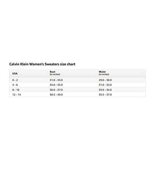 Calvin Klein Jeans Size Chart Us