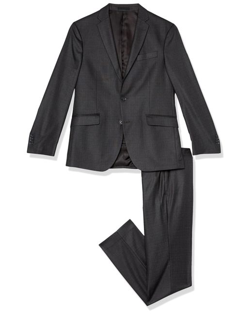 Kenneth Cole Black Performance Fabric Slim Fit Suit for men