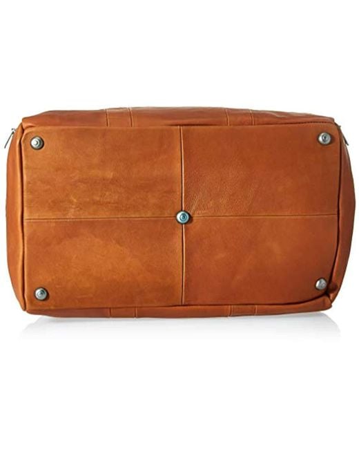 Men S Brown Colombian Leather U Shape Zipper Top Load Duffel Bag 20