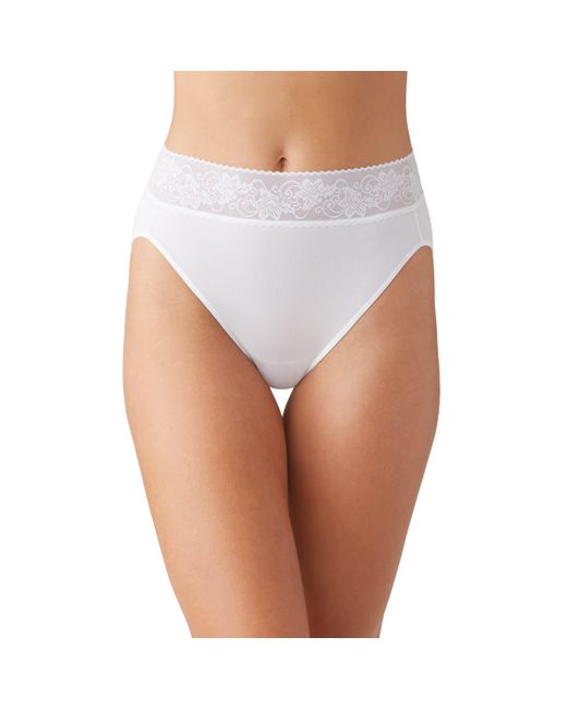 Wacoal White Comfort Touch Hi Cut Brief Panty