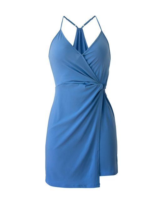BCBGeneration Blue Cocktail Twist Wrap Surplice Knit Dress
