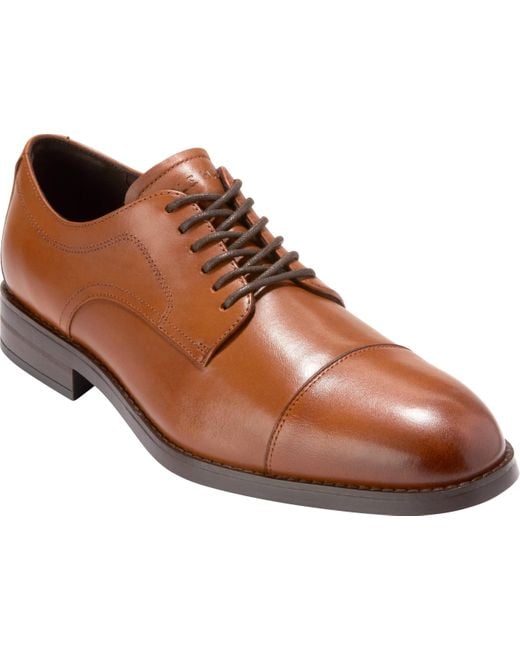 Cole Haan Black Harmon Grand Cap Toe Oxfords for men