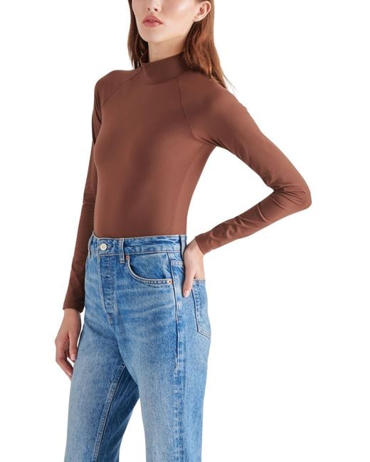 Steve Madden Blue Apparel Nelle Bodysuit Chestnut