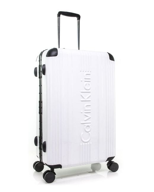Calvin Klein Fulton Hardside Spinner Luggage in White Lyst