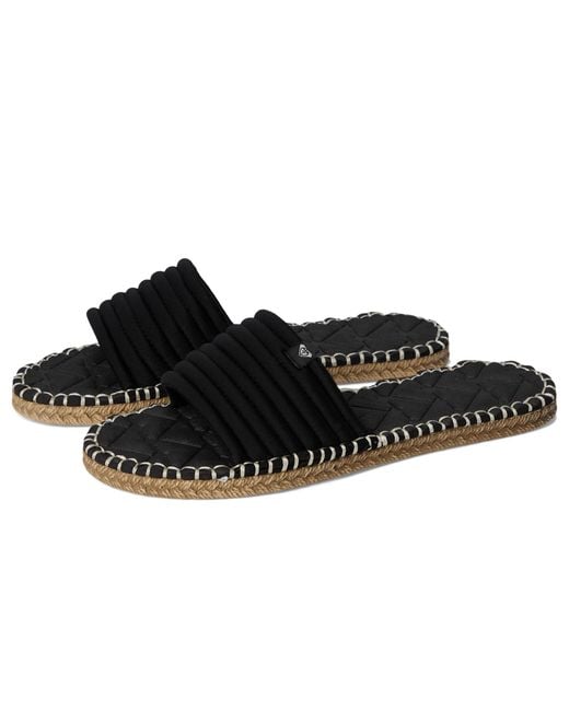 Roxy Black Shoresoft Flat Sandal