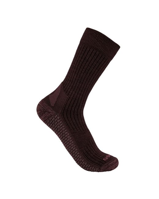 Carhartt Brown Force Grid Midweight Crew Sock
