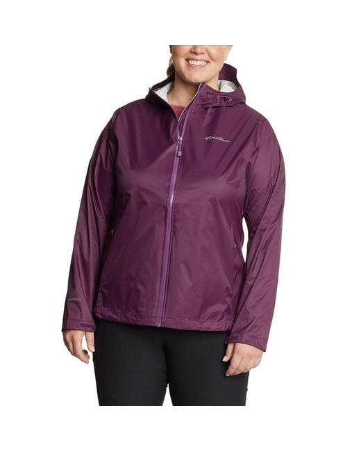 Eddie Bauer Purple Cloud Cap Rain Jacket