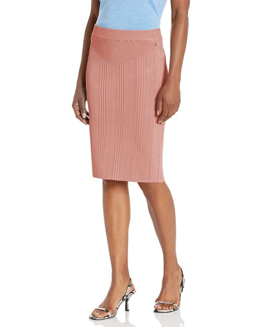 Guess Red Essential Alcosta Rib Mapped Skirt
