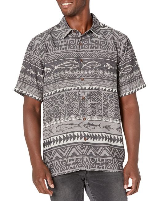 Quiksilver Waterman Malindi S/S Comfort Fit Buttom Front Woven Shirt Sz Large 
