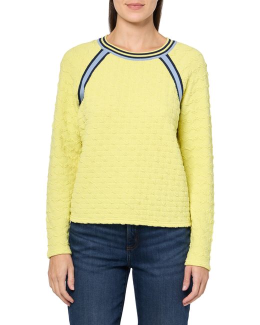 NIC+ZOE Yellow Nic+zoe Tipped Texture Pullover Sweater