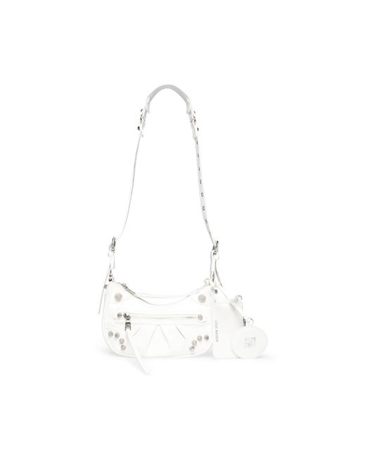 Steve Madden White Glowing Crossbody With Mirror