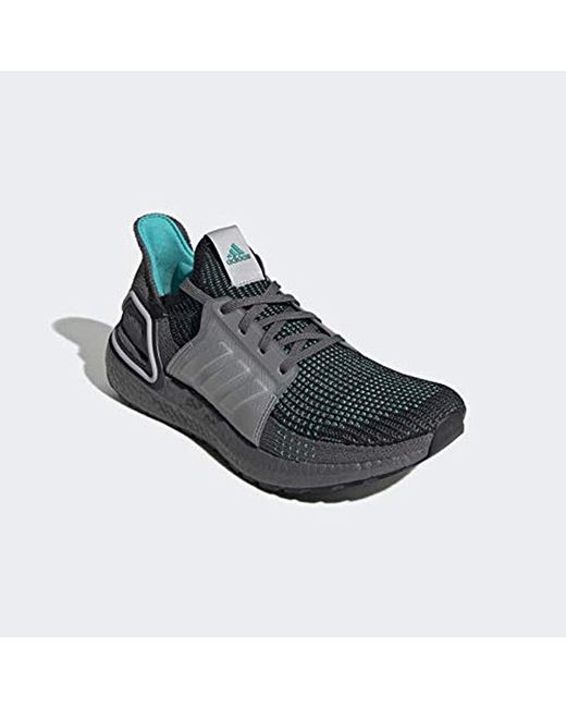 Adidas Lace Ultraboost 19 Running Shoe In Black Grey Grey Black