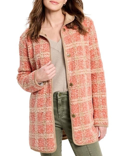 NIC+ZOE Red Nic+zoe Sunset Sherpa Jacket