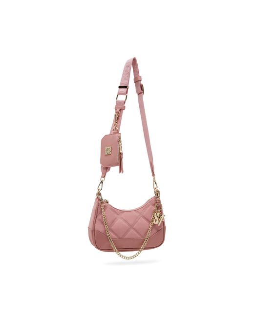 Steve Madden Pink Bvital-n Pieced And Quilted Crossbody