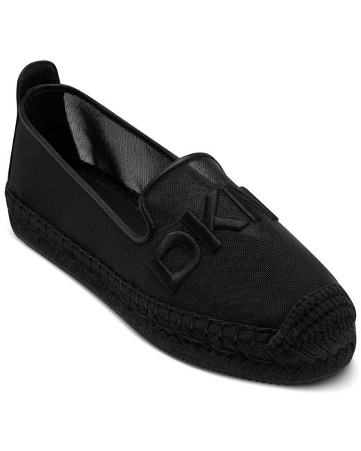 DKNY Black Mallandra Logo-espadrille Everyday Cushioned Insole Footwear Mule