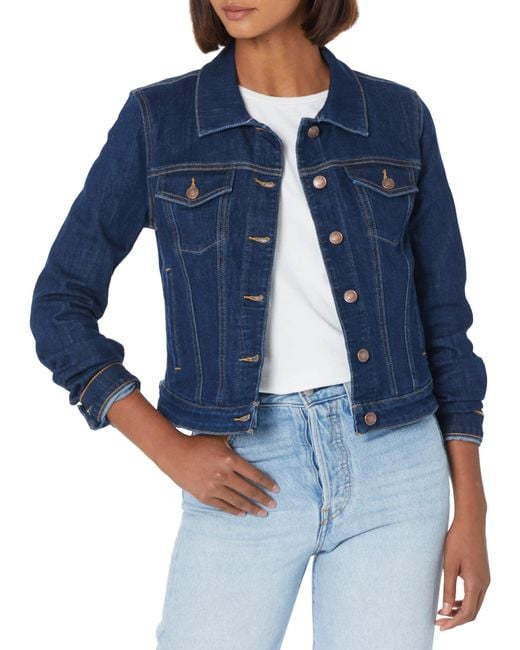 Guess Essential Sexy Trucker Jacket in Blue | Lyst