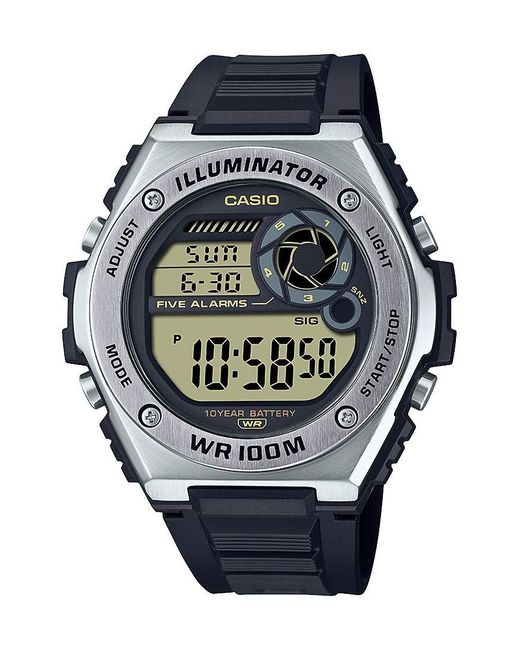 G-Shock Blue Mwd100h Series | 's Digital Watch | Silver | 1/100 Sec Stopwatch | Countdown Timer | Led Light | 100 Meter Water Resistance | for men