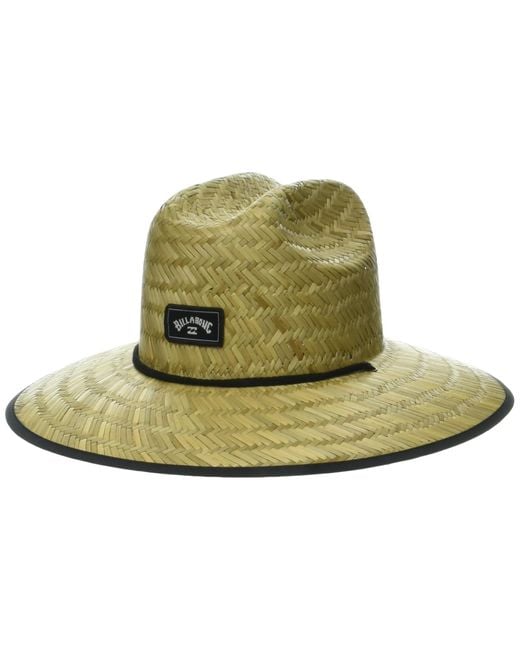 Billabong Green Tides Print Straw Lifeguard Sun Hat for men