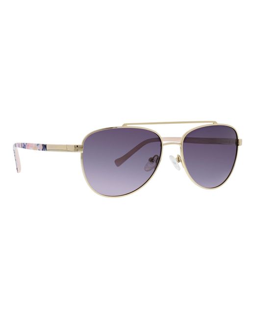Vera Bradley Purple Polarized Square Sunglasses