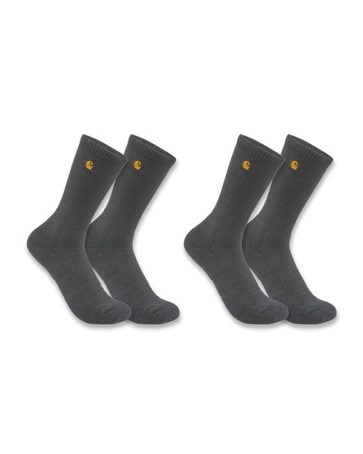 Carhartt Gray Force Midweight Crew Sock 2 Pack for men