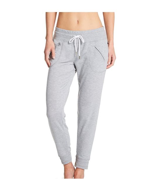 Tommy Hilfiger Gray Womens Core Jogger Sleepwear Pant Pajama Bottoms
