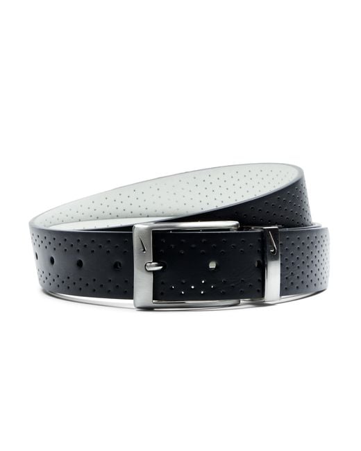 Nike Black Mens Perforated Reversible Belt for men