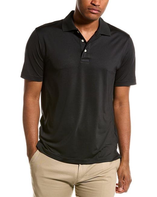 Brooks Brothers Black Performance Golf Polo Shirt for men