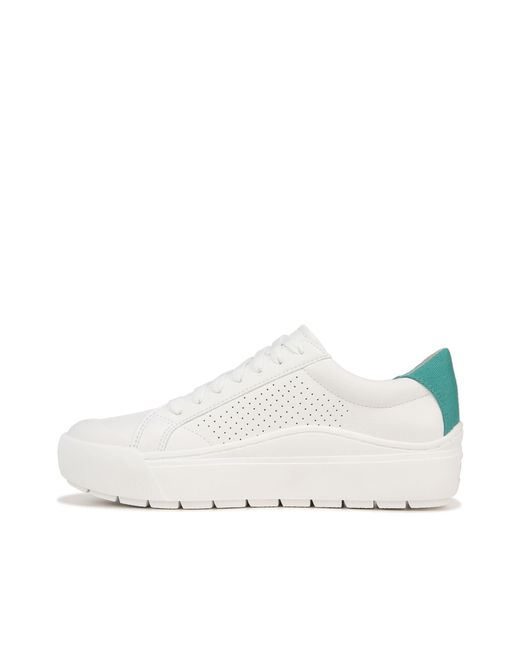 Dr. Scholls S Time Off Platform Slip On Fashion Sneaker White/green Perf 11 M