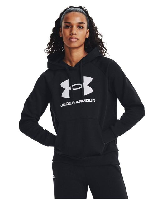 Under Armour Women's Blue Rival Fleece Big Logo Hoodie