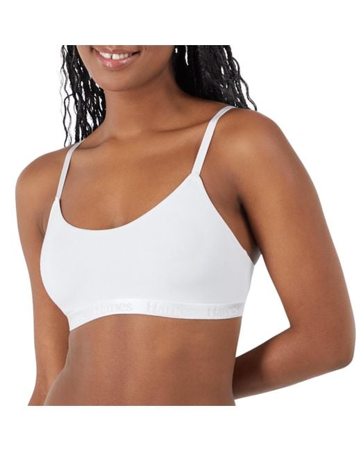 Hanes White Originals Ultra Supersoft String Bralette