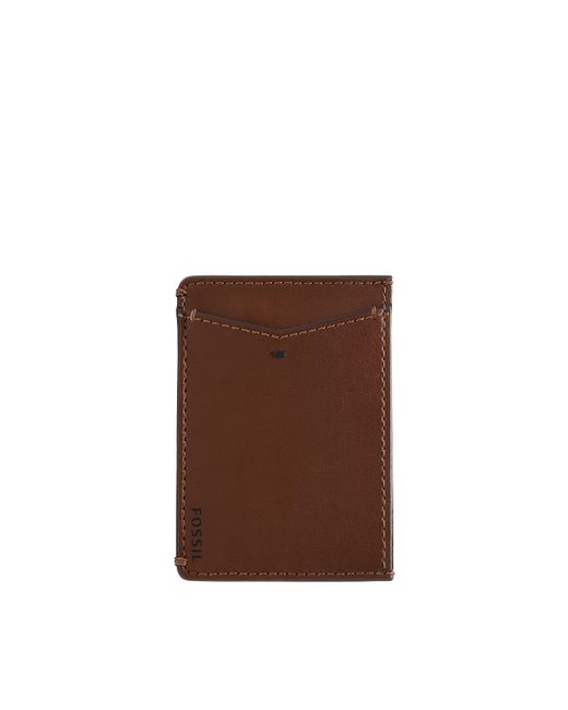 Fossil Joshua Vegan Cactus Leather Slim Minimalist Card Case Front