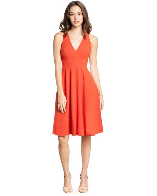 Dress the Population Red S Catalina Plunging V-neck