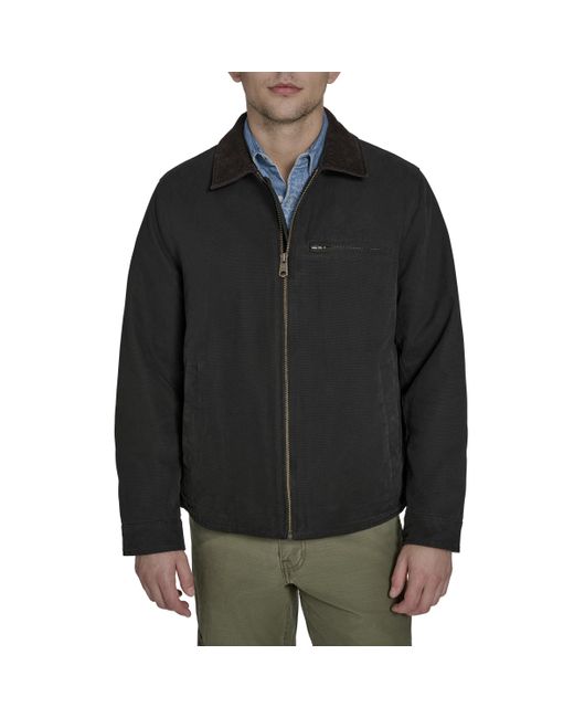 Levi's Black Cotton Depot Jacket With Corduroy Collar for men