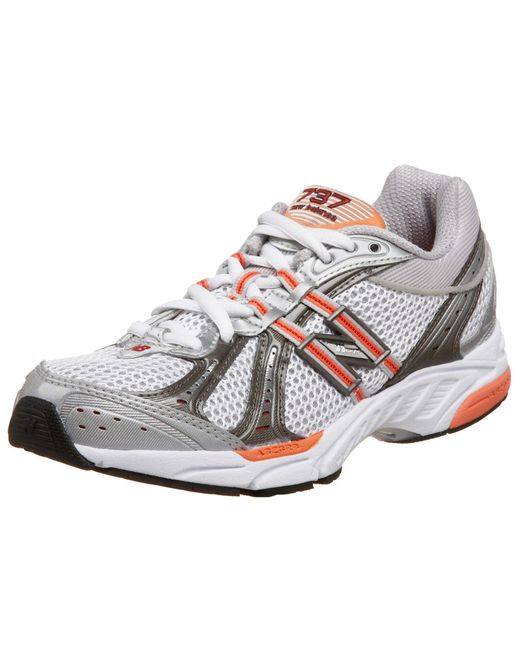 New Balance Rubber 737 V1 Cross Country Running Shoe in White/Coral
