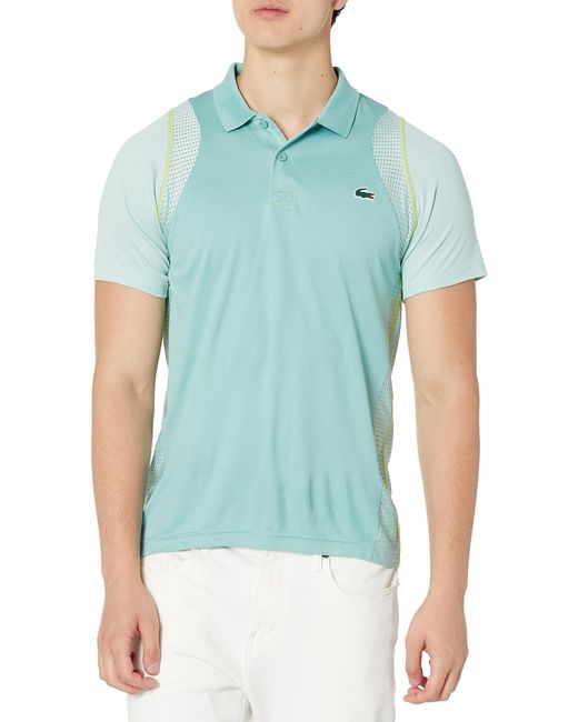 Lacoste Blue Contemporary Collection's Regular Fit Heritage Ultra Dry Polo Shirt for men