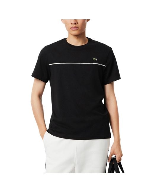 Lacoste Black Trim Cotton Jersey T-shirt for men