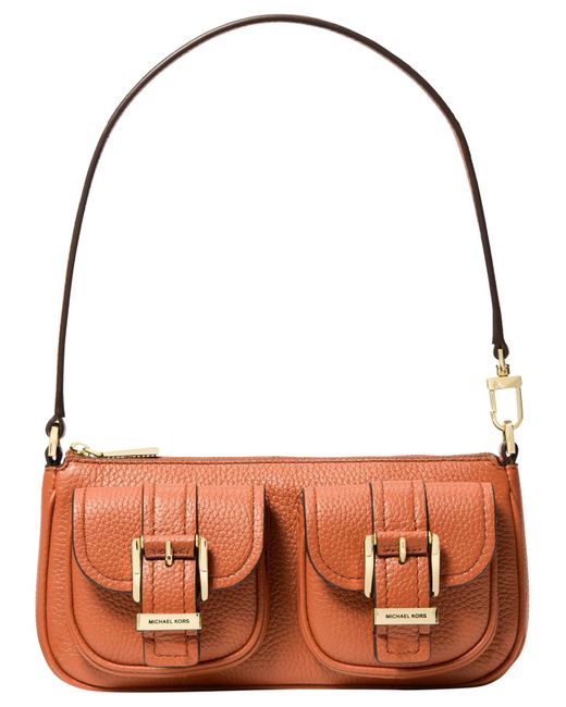 Michael Kors Orange Zoe Small Convertible Pouchette