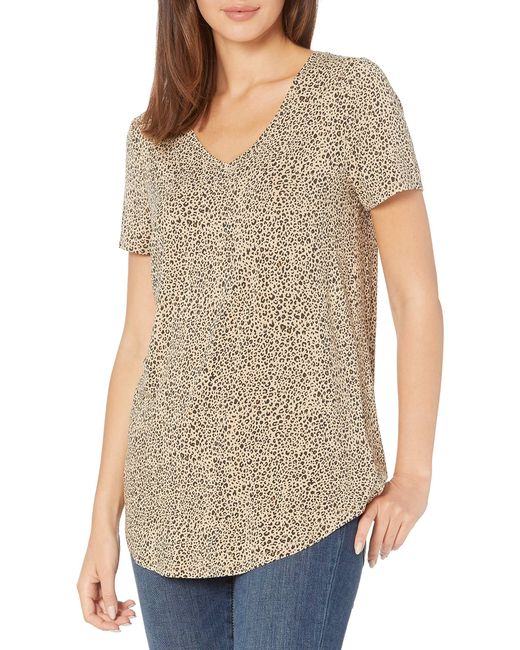 Amazon Essentials Natural Relaxed-fit Short-sleeve V-neck Tunic