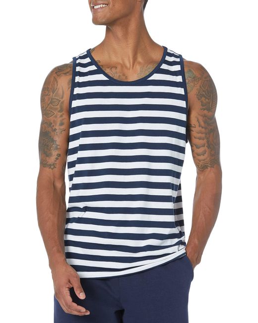 Regular-Fit Stripe Tank Top Novelty Amazon Essentials pour homme en coloris Blue