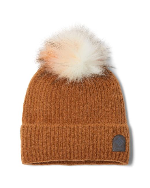Columbia Brown Winter Blur Pom Beanie Hat