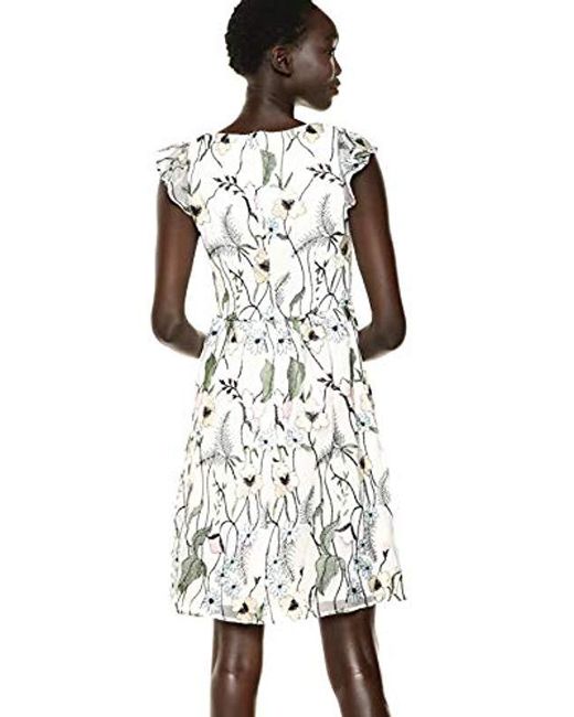 Adrianna Papell Womens Gingham and Floral Flared Embroidered Shirt Dress